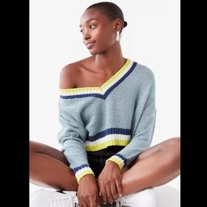 UO Kasey Striped Cropped Sweater